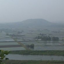 展望台から望む深川市街地方面の景観