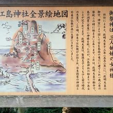 江島神社の全景絵地図