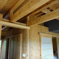 木をふんだんに使った客室。