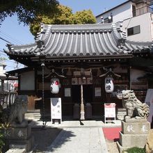 綺麗に手入れされている拝殿