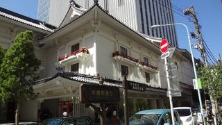 歌舞伎座の脇の通り