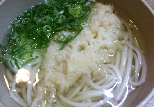 復活！下関駅名物　ふく天うどん