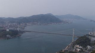 関門海峡大橋を見下ろす展望台