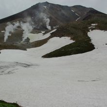 雪の埋もれた姿見池