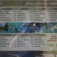 プール近くにあった アクティビティ・プログラム