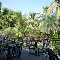 テラス席で朝食を