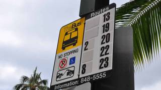 ホノルル観光客にとって使い勝手のよい路線バスが多く通るので便利な通り