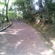 城山展望台と探勝園、薩摩義士碑を結ぶ緑豊かな散歩道