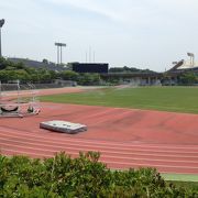 総合運動公園んお中の陸上競技上