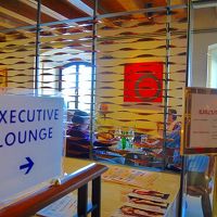 エグゼクティブラウンジはフロントそばの一角