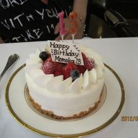 事前予約していたバースデーケーキ