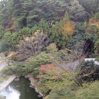 部屋からの眺め。少し紅葉が始まっていました。