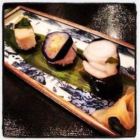 36階の和食清水で会席料理を。こちらは野菜寿司。