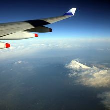 往路富士山がキレイに見えました。