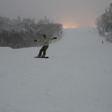 夕方は貸切状態