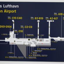 この地図の一番右の端　A29-34が国内線
