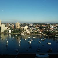 Aqua Viewの部屋から、ラベンダー・ベイを一望。