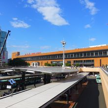 仙台駅　中央口　２階連絡通路　本日の気温は26℃前後