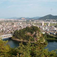 善光寺公園展望台からの景観?。日本ラインの眺めが再高！