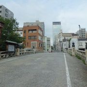 円頓寺商店街から堀川を渡る橋　今はコンクリート製です