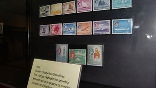 切手と共にシンガポールの歴史が分かります