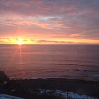 お部屋から朝日