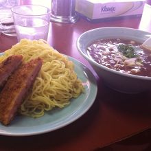 ソースつけめん ハムカツのせ