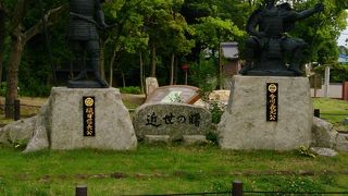 桶狭間の合戦をわかりやすくジオラマ解説してある公園