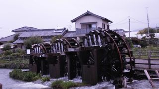 珍しい三連水車