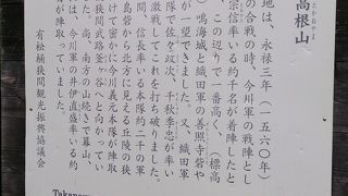 今川軍の戦陣があった山