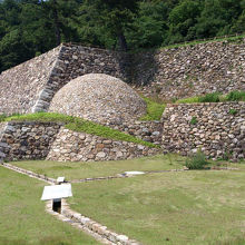 国内唯一の丸石垣。