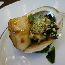 鮑と帆立のステーキ