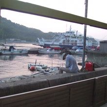 食堂から見た海の景色