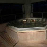 露天風呂で日の出を待ちまいた