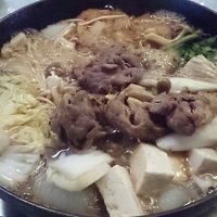 夕食　すき焼き