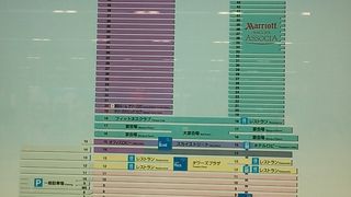 午後２時近くでもレストラン街は行列