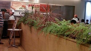 本とコーヒーとサンドイッチと、魅力的な空間ですね。