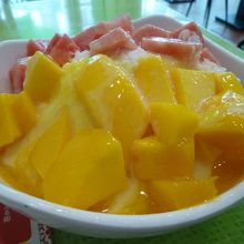 2013年5月訪問時　芒果西瓜雪花氷の組み合わせ