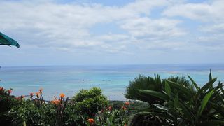 海を望むガーデンカフェ