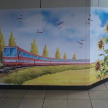 軽電鉄と思しき絵画も飾られていました