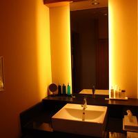 露天風呂の隣の化粧室