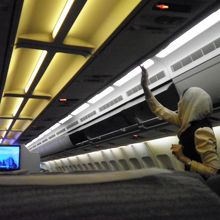 女性CAはホッカムリしています。