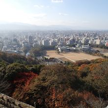 松山市中心部方面の眺め