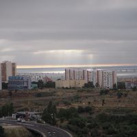 部屋から見えたテジョー川とヴァスコダ・ガマ橋