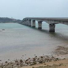 台風後で、スッキリさが不足の古宇利大橋