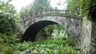 八天神社の石造眼鏡橋です
