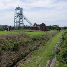 宮原坑と三池炭鉱専用鉄道敷跡