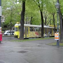 これがリンク内を走る路面電車