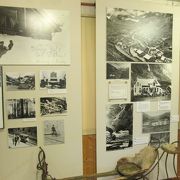 鉄道建設の苦難の歴史が展示されている。