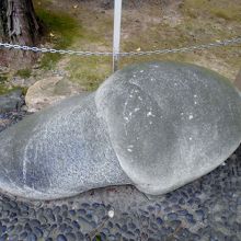 奥宮参道にある男根をかたどった石。これリアルじゃないですか？